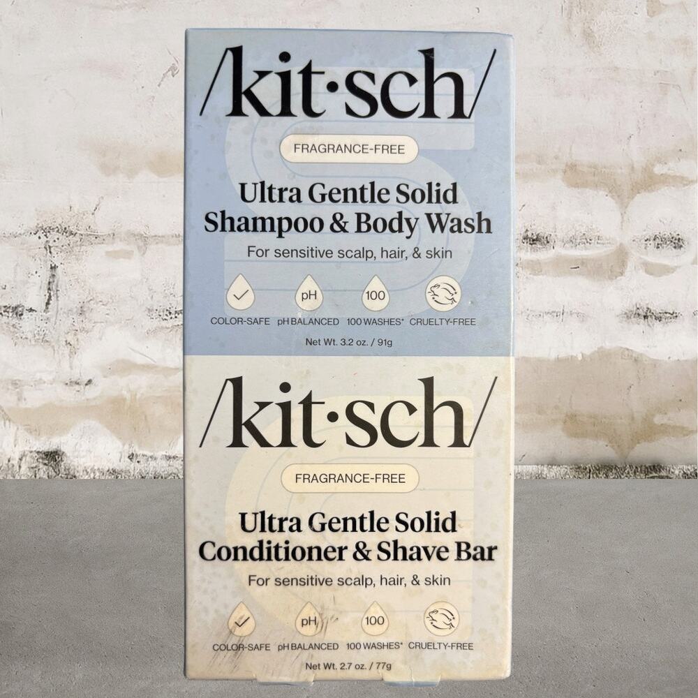 Kitsch Ultra Solid Shampoo & Body Wash and Conditioner & Shave Bar Combo NEW